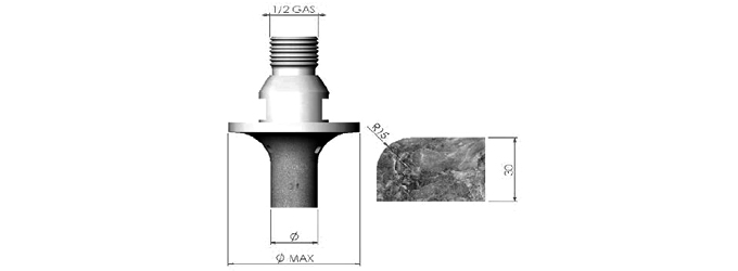 A30R15 Half Bullnose Polishing Bit Position 6