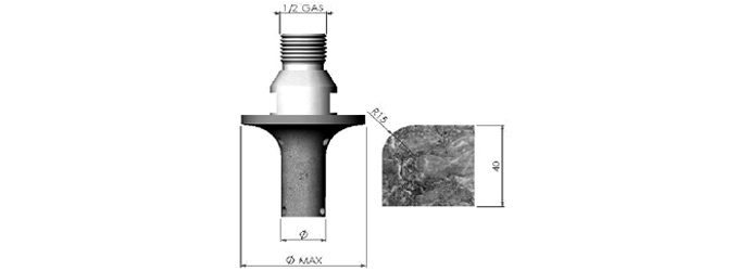 Position 2 1/2 Gas A40R15 Marble/Granite Smoothing Tool