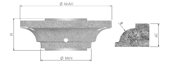 Z40 Position 2 Smoothing Tool for Working Granite Slabs - OMA Systems USA